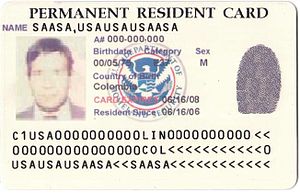 Permanent Resident Alien Card